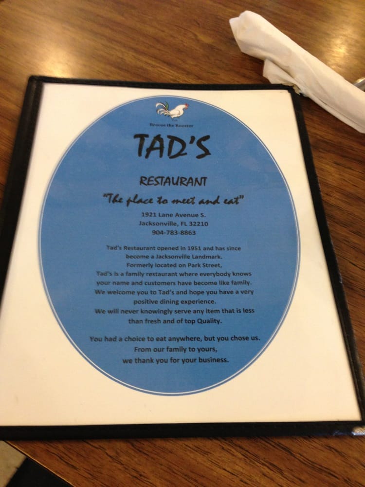 TAD’S RESTAURANT CLOSED 1921 Lane Ave S, Jacksonville, Florida