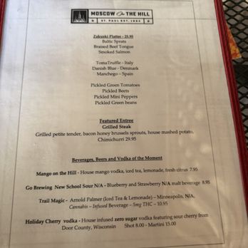 Moscow On The Hill - Specials - Russian Near Me - Saint Paul, Minnesota