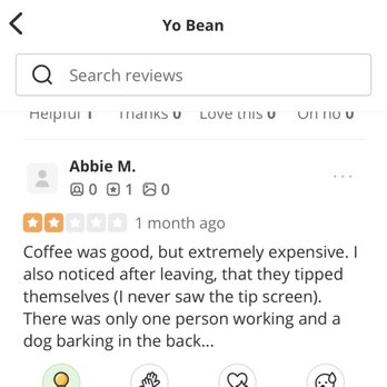 Yo Bean - OTHER CUSTOMERS EXPERIENCED THIS TOO - Coffee & Tea Near Me - Fort Myers Beach, Florida Yo Bean - OTHER CUSTOMERS EXPERIENCED THIS TOO - Coffee & Tea Near Me - Fort Myers Beach, Florida