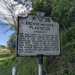 Anchor and Hope Plantation - Anchor and Hope Plantation Historical Marker, Fort Chiswell