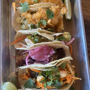 Bartaco - Tacos: Baja fish, chili lime shrimp, pork belly, sesame beef & crispy oyster - Tacos Near Me - Nashville, Tennessee