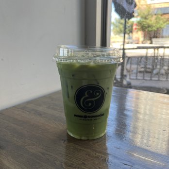 Monk & Mongoose - Lone Tree - Iced matcha latte with soy milk - Coffee & Tea Near Me - Lone Tree, Colorado Monk & Mongoose - Lone Tree - Iced matcha latte with soy milk - Coffee & Tea Near Me - Lone Tree, Colorado