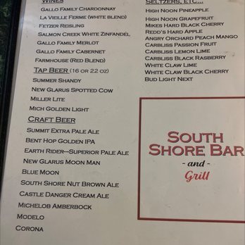Hob's Southshore Saloon - the menu - Bars Near Me - Port Wing, Wisconsin Hob's Southshore Saloon - the menu - Bars Near Me - Port Wing, Wisconsin