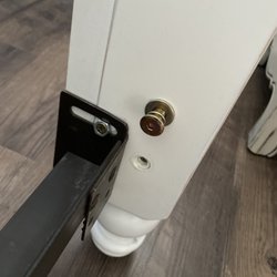 The Frame should be attached to the bolt on the right, instead they made holes with a little screw on the left. The beds shake and squeak.