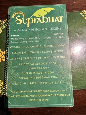 Menu photo 4 Suprabhat Austin, TX