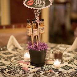 Gemini Events - 40th bday centerpiece