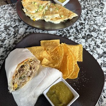 Alma Kitchen - MI Son Burrito (Our Take on a Mission Burrito) and Roasted Poblano Quesadilla - Breakfast & Brunch Near Me - Grosse Pointe Park, Michigan Alma Kitchen - MI Son Burrito (Our Take on a Mission Burrito) and Roasted Poblano Quesadilla - Breakfast & Brunch Near Me - Grosse Pointe Park, Michigan