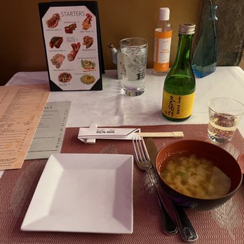 Sushi Sen-nin - Miso soup with Sake, yum! - Sushi Bars Near Me - New York, New York Sushi Sen-nin - Miso soup with Sake, yum! - Sushi Bars Near Me - New York, New York