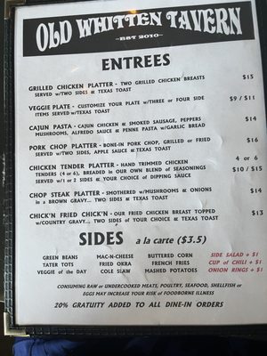 Menu photo 3 Old Whitten Tavern Memphis, TN Menu photo 3 Old Whitten Tavern Memphis, TN