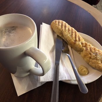 Tango Palace Coffee Company - London fog and sausage roll. I could only taste the milk in this drink, barely any earl grey - Toronto, ON