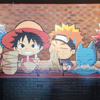O Ramen - Anime decor! I'm an OP fan and I enjoyed seeing Luffy in the background - Ramen Near Me - Bakersfield, California