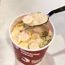 Shaking Crab - Clifton - Clam Chowder with oyster crackers