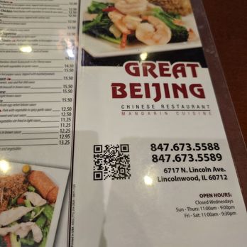 Great Beijing - Menu - Chinese Near Me - Lincolnwood, Illinois Great Beijing - Menu - Chinese Near Me - Lincolnwood, Illinois