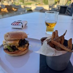 Tillo's Kitchen & Patio - Crushburger was 10/10 with a view! My wife got the tacos and they were great too!