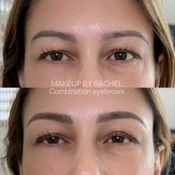 Makeup By Rachel - Combination eyebrows before &after