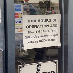 This photo was taken at 5:27 on a Friday. The door was locked and the barber would not even talk to us like human beings.