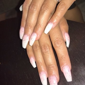 Queen's Nails & Spa - Ombré nails with glitter - Nail Salons Near Me - Chino, California Queen's Nails & Spa - Ombré nails with glitter - Nail Salons Near Me - Chino, California