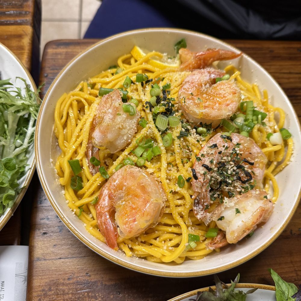 Makai Island - Garlic noodles with shrimp - Barbeque Near Me - Renton, Washington Makai Island - Garlic noodles with shrimp - Barbeque Near Me - Renton, Washington