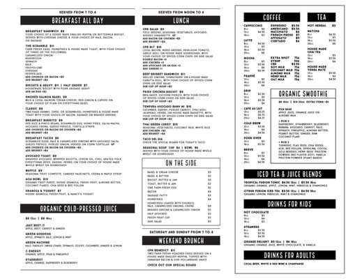 Menu photo 3 Coffee Plant Roaster Eugene, OR