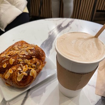Ateaz - Cafe latter with lots of milk and a cheese danish. - Coffee & Tea Near Me - Kew Gardens, New York Ateaz - Cafe latter with lots of milk and a cheese danish. - Coffee & Tea Near Me - Kew Gardens, New York
