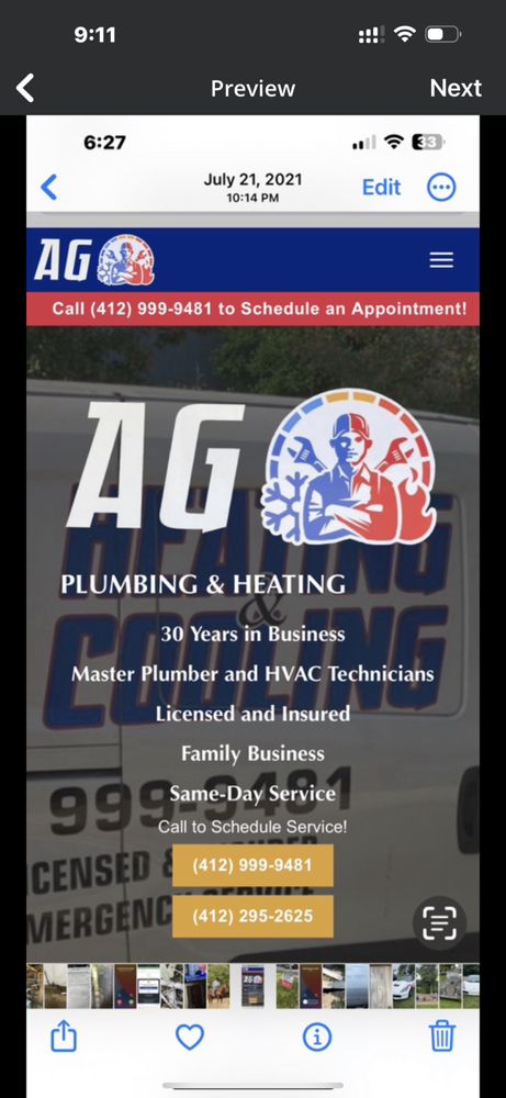 Slide of AG heating and cooling