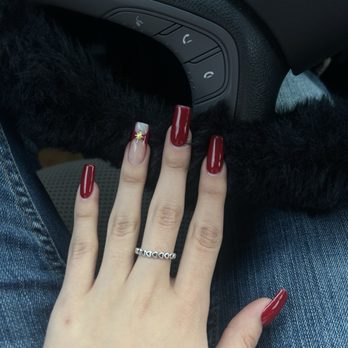 Nice Nail & Spa 3 - Full set acrylic with gel (1 week after I got them done) - Nail Salons Near Me - Visalia, California