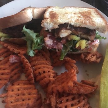 Island Fish - Lobster sandwich and sweet potato fries. - Seafood Near Me - Marathon, Florida