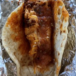Chorizo breakfast taco.