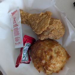 Chicken and biscuit.