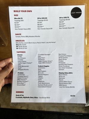 Menu photo 3 Lazy Moon Pizza Orlando, FL