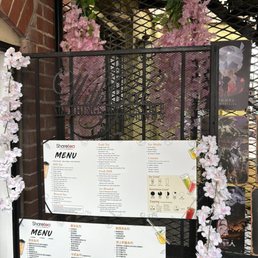 Menu outside the entrance