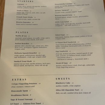 Little Fox - brunch menu - New American Near Me - Saint Louis, Missouri Little Fox - brunch menu - New American Near Me - Saint Louis, Missouri