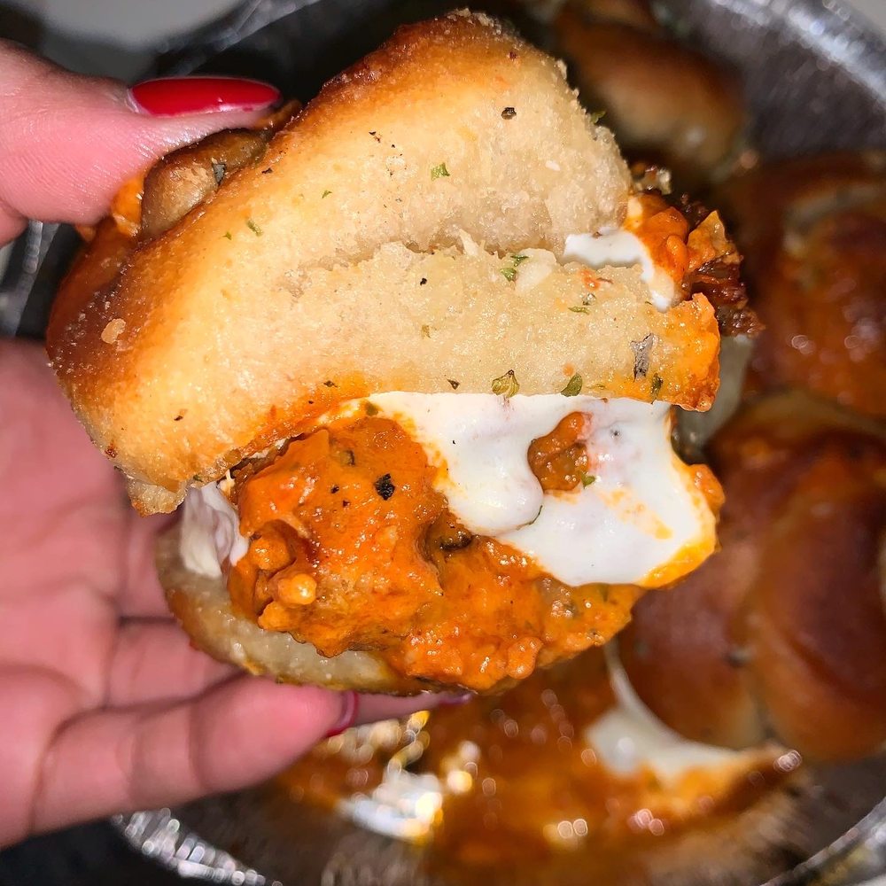 Napoli's Pizza - Napoli Sliders (4) with vodka sauce - Pizza Near Me - Hoboken, New Jersey Napoli's Pizza - Napoli Sliders (4) with vodka sauce - Pizza Near Me - Hoboken, New Jersey