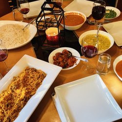 Hamro Restaurant - Kitchen table set with amazing Hamro food!