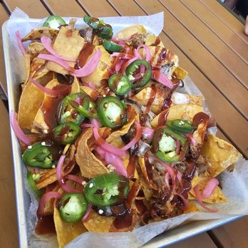 Brew Fish Bar and Eatery - Pulled Pork Nachos (without Sour Cream) - Gastropubs Near Me - Marion, Massachusetts