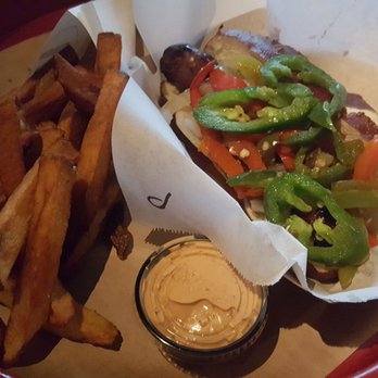 Wursthaus - Belgian Fries, Chipotle Aioli, & Wild Boar Sausage On Pretzel Roll (05/26/19). #SantaAna @Wursthaus #GermanFood #Meat #FoodPic #FoodPorn - Pubs Near Me - Santa Ana, California Wursthaus - Belgian Fries, Chipotle Aioli, & Wild Boar Sausage On Pretzel Roll (05/26/19). #SantaAna @Wursthaus #GermanFood #Meat #FoodPic #FoodPorn - Pubs Near Me - Santa Ana, California