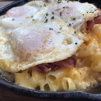 Breakfast Republic - Close up of the Mac n cheese. Wish it tastes as good as it looks - Breakfast & Brunch Near Me - San Diego, California