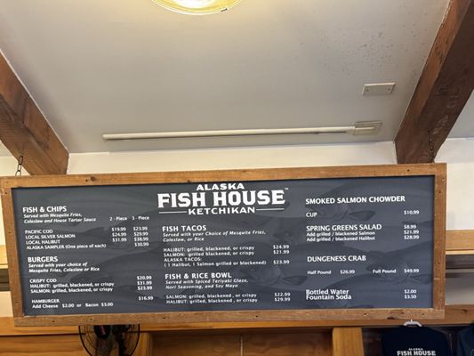 Menu photo 4 Alaska Fish House Ketchikan, AK