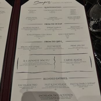 Siempre J.B. - Menu - Mexican Near Me - Las Vegas, Nevada