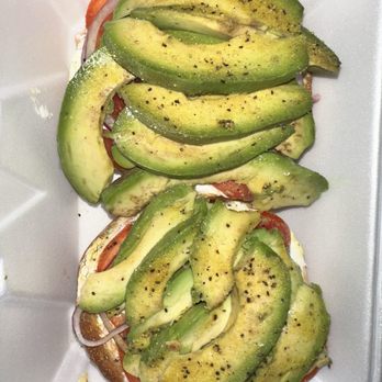 Luv n Donuts - #5 Open Face Bagel, Cream Cheese, Tomato, Red Onion, Avocado, & Lemon Pepper - Donuts Near Me - Santa Ana, California Luv n Donuts - #5 Open Face Bagel, Cream Cheese, Tomato, Red Onion, Avocado, & Lemon Pepper - Donuts Near Me - Santa Ana, California