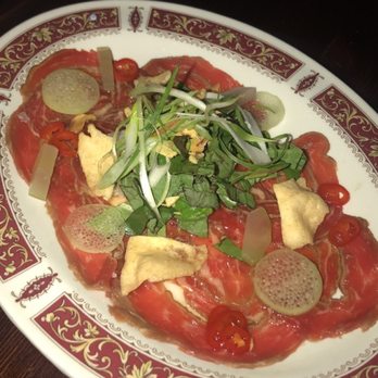 DaiLo - Torched Tamari glazed beef carpaccio - Chinese Near Me - Toronto, Ontario DaiLo - Torched Tamari glazed beef carpaccio - Chinese Near Me - Toronto, Ontario