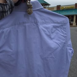 Parkway Dry Cleaners - This is the shirt I had them re-press, immediately after walking out of the shop. Photo taken from Parkway parking lot.