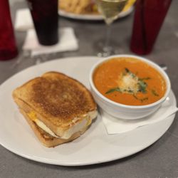 Amici Monroe - Tomato basil soup and grilled cheese sandwich