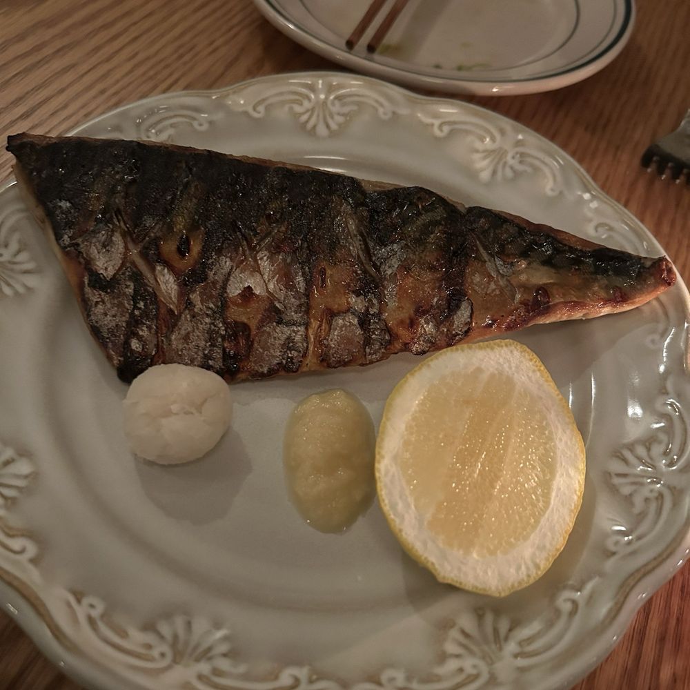 Dancerobot - Saba Shioyaki: grilled Norwegian mackerel - Japanese Near Me - Philadelphia, Pennsylvania
