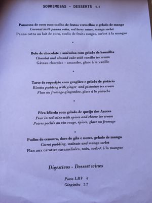 Menu photo 2 Mercearia do Século Lisbon, 11 Menu photo 2 Mercearia do Século Lisbon, 11