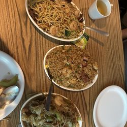 China Lantern - Top to bottom: lo mein, fried rice, chop suey.