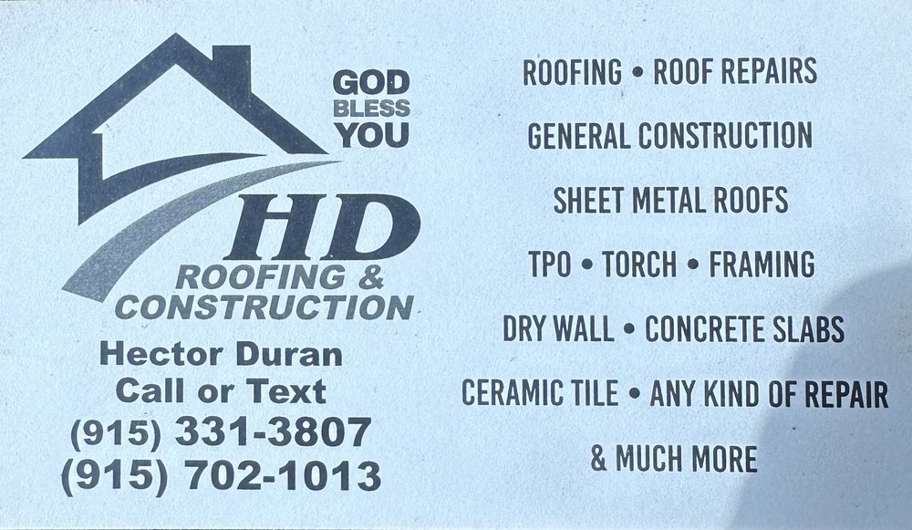 Slide of HD roofing and construction