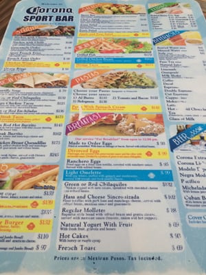 Menu photo 2 Corona San José del Cabo, BCS Menu photo 2 Corona San José del Cabo, BCS