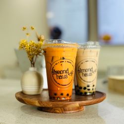 Almond Haus Cafe - Thai Tea Milk Tea + Brown Sugar Milk Tea
