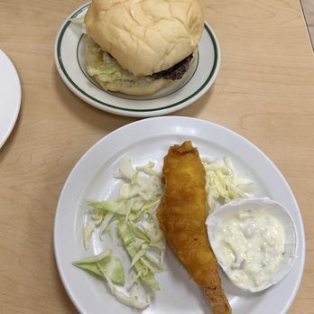Shiro's Saimin Haven - #58 dodonpa, ultimate king of saimin  Small burger and one tempera shrimp - Hawaiian Near Me - Aiea, Hawaii